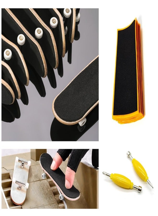 SquEqu 12 Pack Fingerboard Foam Grip Tape Replacement Finger Skateboard Grip Tape Fingerboards Adhesive Backing with Fingerboard Tool Screwdriver Nut Driver for Standard Pro Fingerboard Complete - Image 4