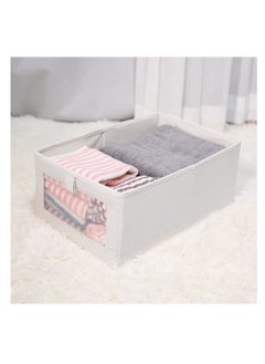 SYOSI Foldable Cotton Linen Fabric Storage Bin with Clear Mesh Window - Stylish, Practical, and Versatile Organizer  - Image 5