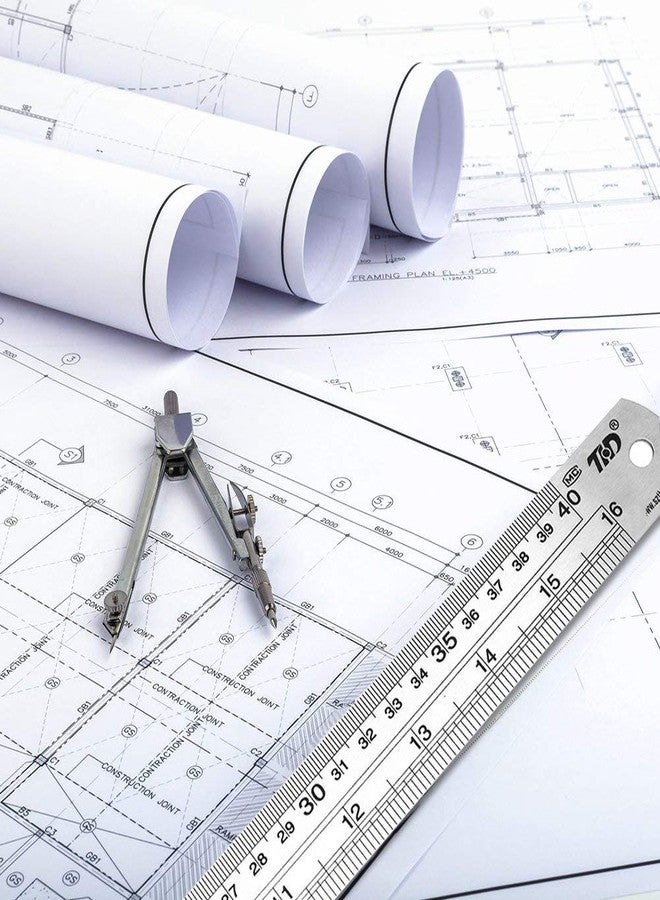ZZTX Ruler Metal Straight Edge Stainless Steel Ruler 6 Inch Ruler Set Rulers Bulk 12 Pack - Image 5