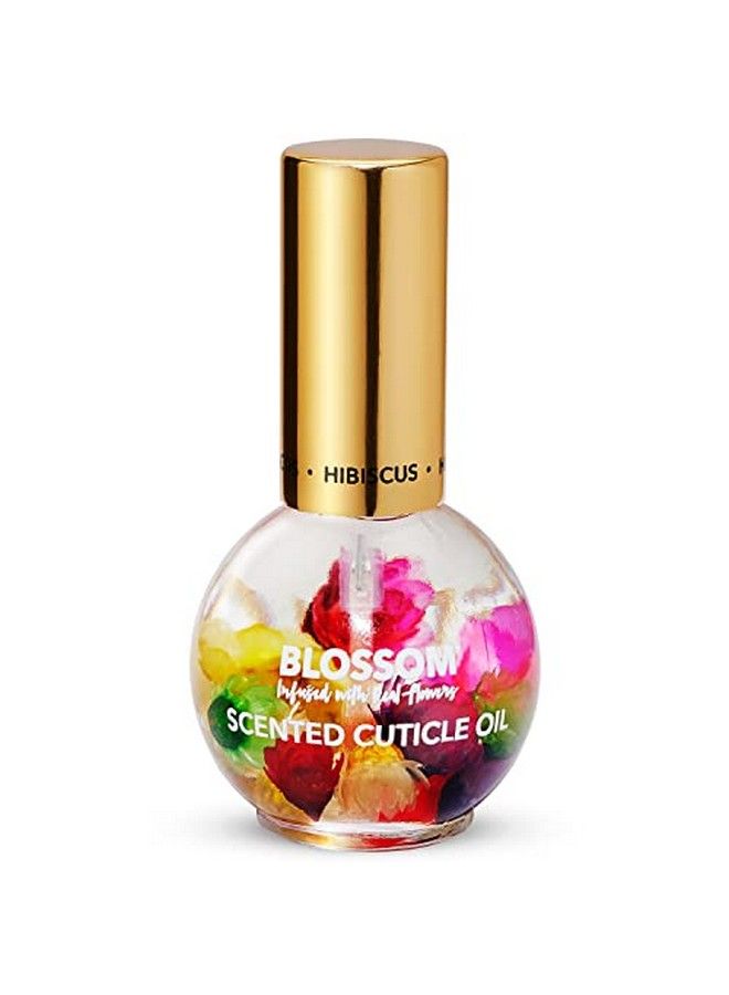 Blossom Hydrating Moisturizing Strengthening Scented Cuticle Oil Infused With Real Flowers Made In Usa 0.42 Fl. Oz Hibiscus - Image 1