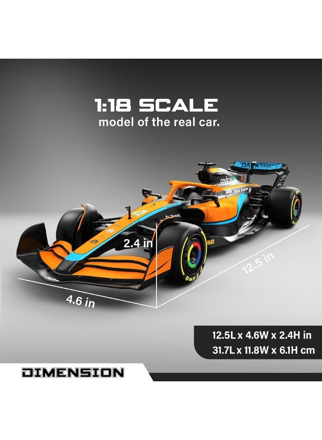1:18 Racing Car Model , ABS Electric Remote Control Toy Vehicle With Decorative Stickers , Model Car Gift For Boys And Girls Orange 31.3 cm*11.3 cm*6.9 cm - Image 2