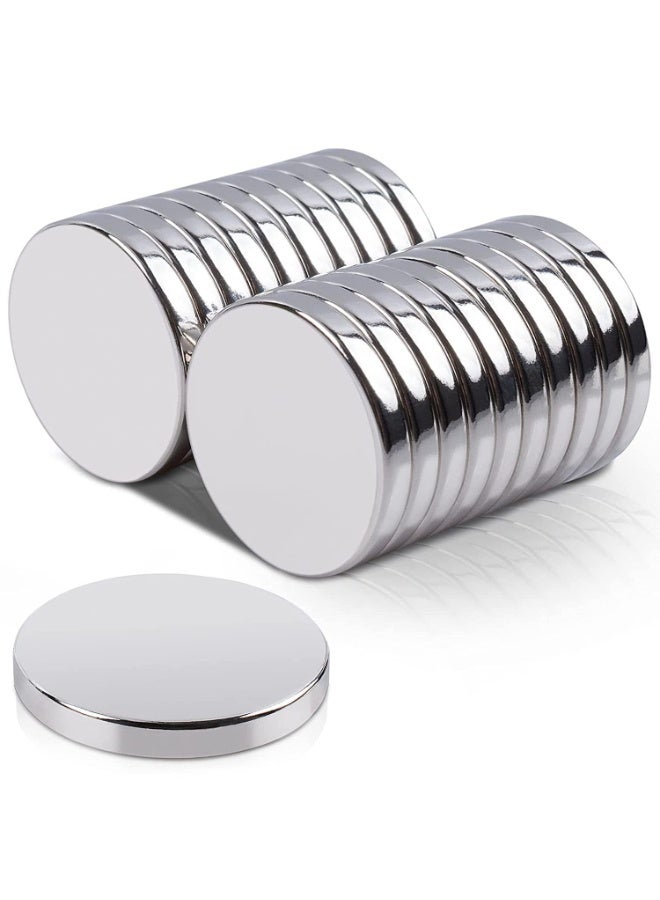SYOSI 20 Pack Super Strong Round Neodymium Disc Magnets 20 x 3mm, Permanent Small Rare Earth Magnets, Multipurpose for Fridge, Whiteboard, Cabinet, Crafts, Kitchen & Office Scientific Use - Image 1