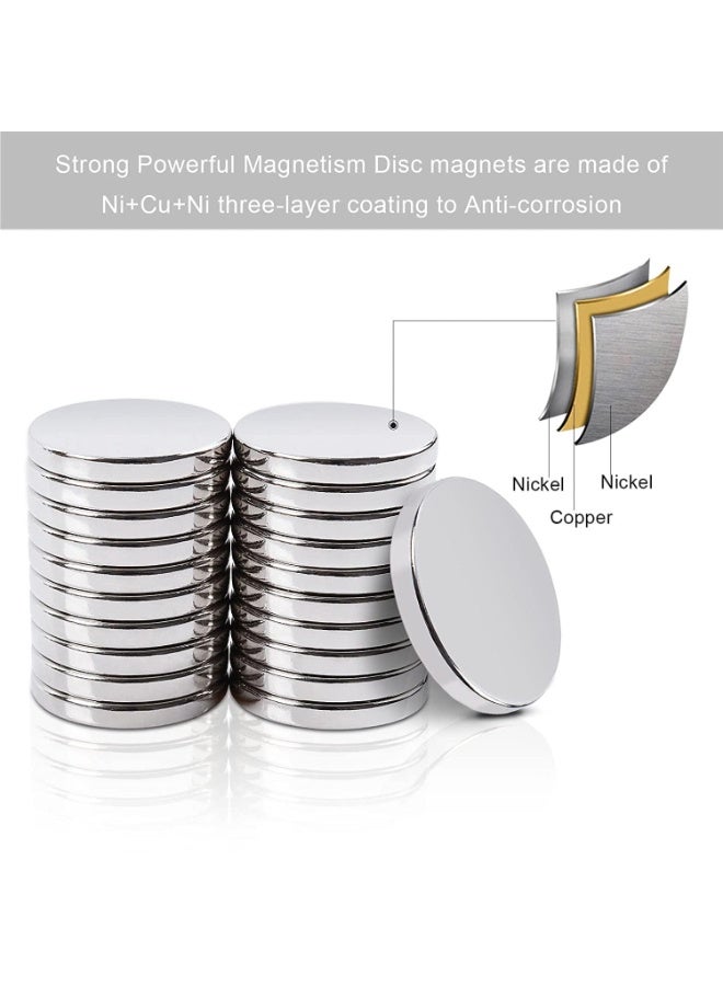 SYOSI 20 Pack Super Strong Round Neodymium Disc Magnets 20 x 3mm, Permanent Small Rare Earth Magnets, Multipurpose for Fridge, Whiteboard, Cabinet, Crafts, Kitchen & Office Scientific Use - Image 5