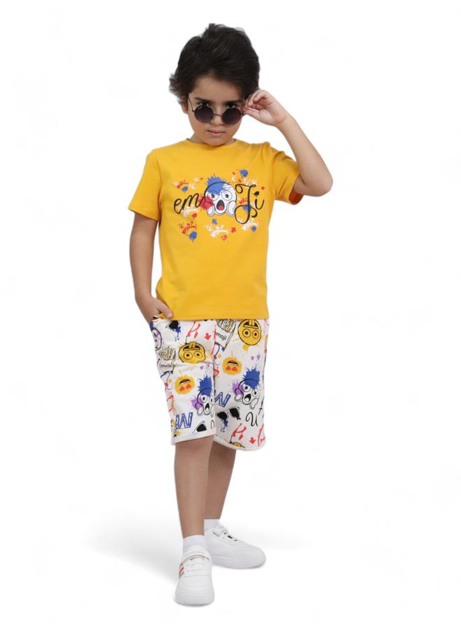 تشويس بيجامات قطنية فاخرة للأولاد (عمر 12 سنة) - مجموعة صيف 2024 - مواد منسوجة ناعمة ولوحة ألوان مذهلة لزي أنيق ومريح, الآن فى 🌈 تشويس - Image 1