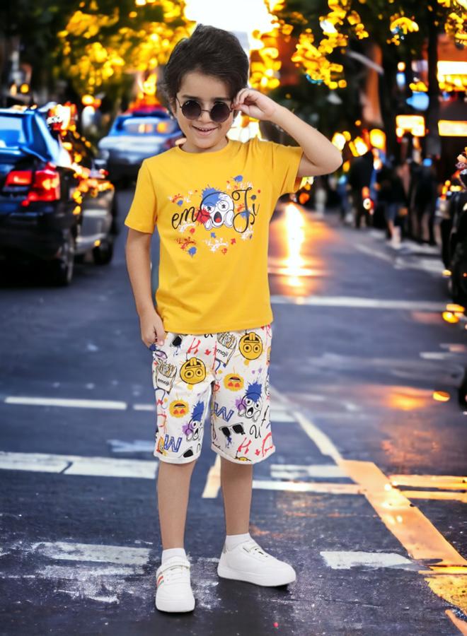 تشويس بيجامات قطنية فاخرة للأولاد (عمر 12 سنة) - مجموعة صيف 2024 - مواد منسوجة ناعمة ولوحة ألوان مذهلة لزي أنيق ومريح, الآن فى 🌈 تشويس - Image 2