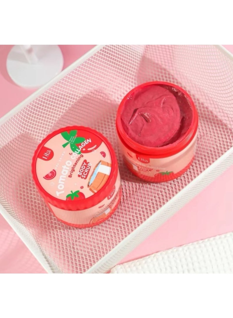 Lita Tomato Collagen Brightening Body Scrub 500g | Exfoliating Skin Polish for Smooth & Radiant Skin - Image 4