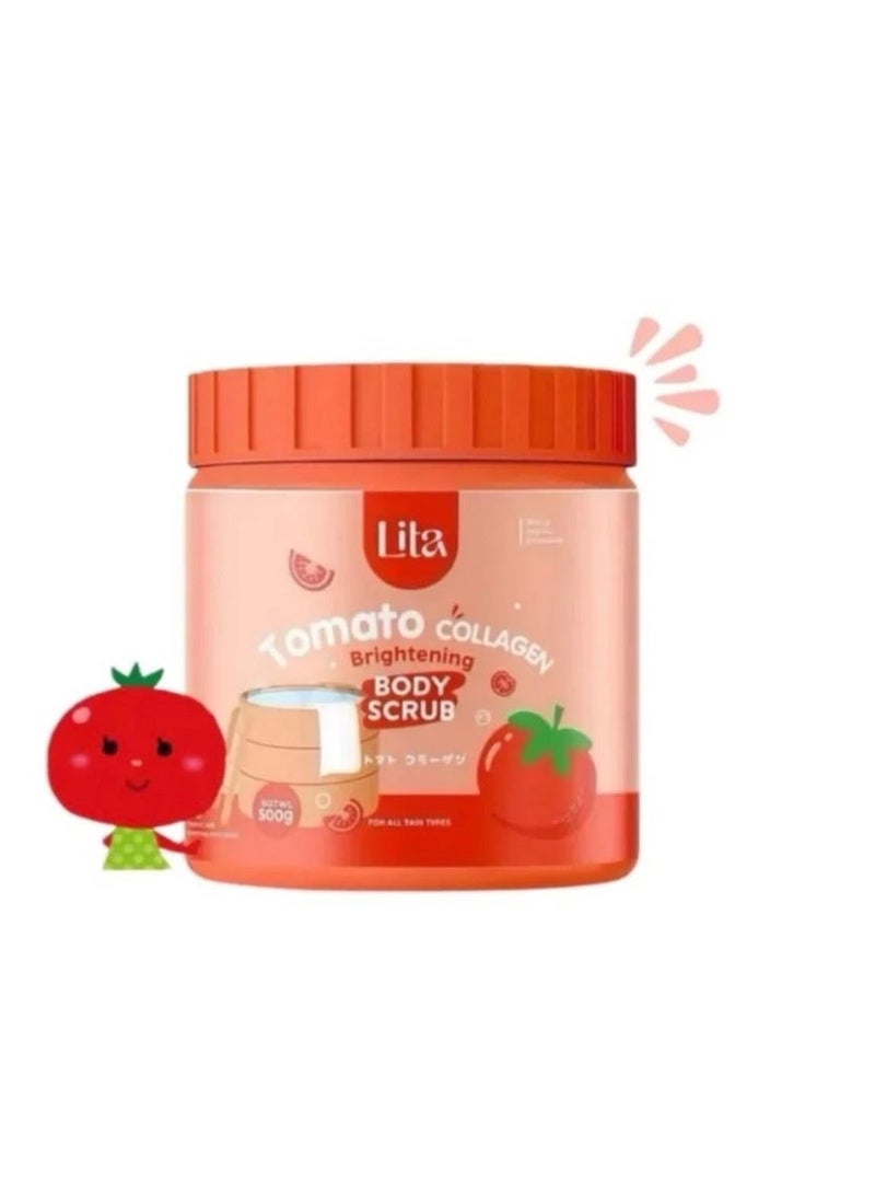 Lita Tomato Collagen Brightening Body Scrub 500g | Exfoliating Skin Polish for Smooth & Radiant Skin - Image 3