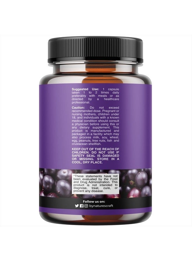 Natures Craft Acai Berry Capsules Antioxidant Supplement -  Memory Supplement for Brain Health - Image 3