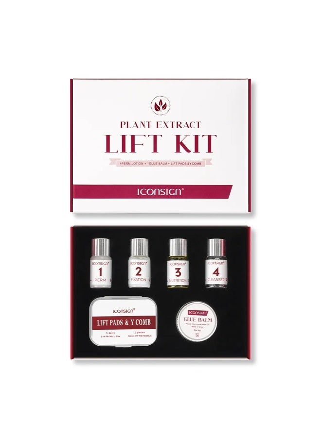 ICONSIGN Plant Extract Lash Lift Kit - Professional Eyelash Perming & Brow Lamination Set, Gentle Botanical Formula, Long Lasting 3 Month Curl & Brow Lift Home Salon DIY Treatment Kit, 10-15 Uses - Image 1