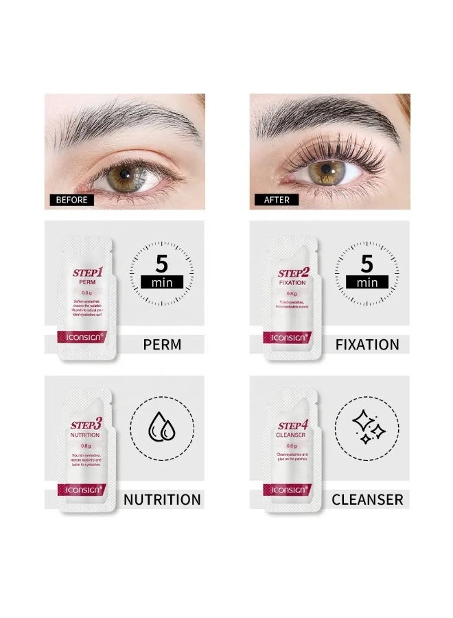 ICONSIGN Plant Extract Lash Lift Kit - Professional Eyelash Perming & Brow Lamination Set, Gentle Botanical Formula, Long Lasting 3 Month Curl & Brow Lift Home Salon DIY Treatment Kit, 10-15 Uses - Image 3