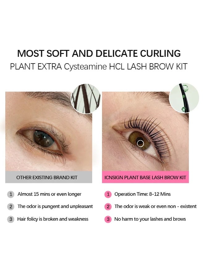 ICONSIGN Plant Extract Lash Lift Kit - Professional Eyelash Perming & Brow Lamination Set, Gentle Botanical Formula, Long Lasting 3 Month Curl & Brow Lift Home Salon DIY Treatment Kit, 10-15 Uses - Image 4