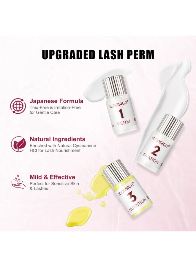 ICONSIGN Plant Extract Lash Lift Kit - Professional Eyelash Perming & Brow Lamination Set, Gentle Botanical Formula, Long Lasting 3 Month Curl & Brow Lift Home Salon DIY Treatment Kit, 10-15 Uses - Image 5