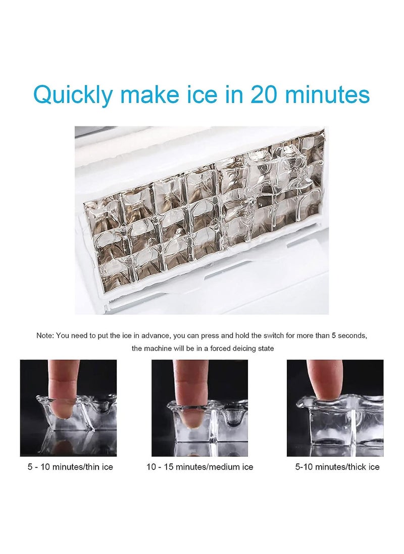 Cool Baby Ice Machine Countertop Ready to Put Ice Cubes in 12-20 Minutes 25kg Ice Cubes Every 24 Hours Automatic Cleaning  - Image 3