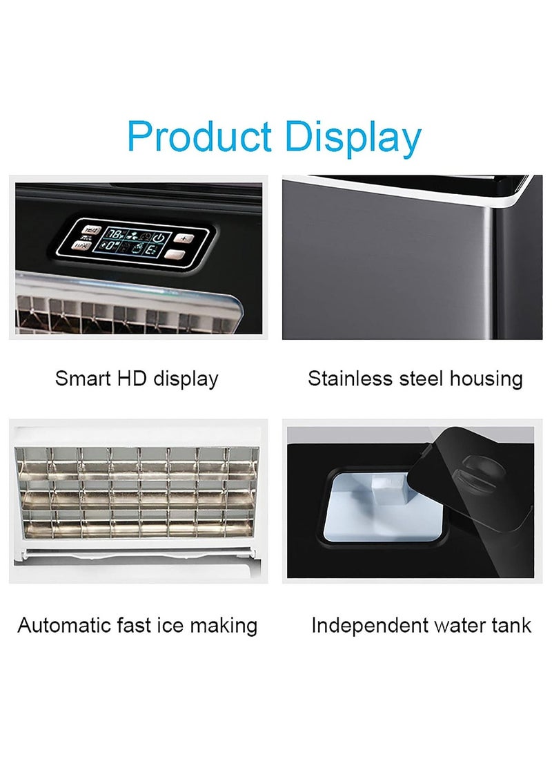Cool Baby Ice Machine Countertop Ready to Put Ice Cubes in 12-20 Minutes 25kg Ice Cubes Every 24 Hours Automatic Cleaning  - Image 4