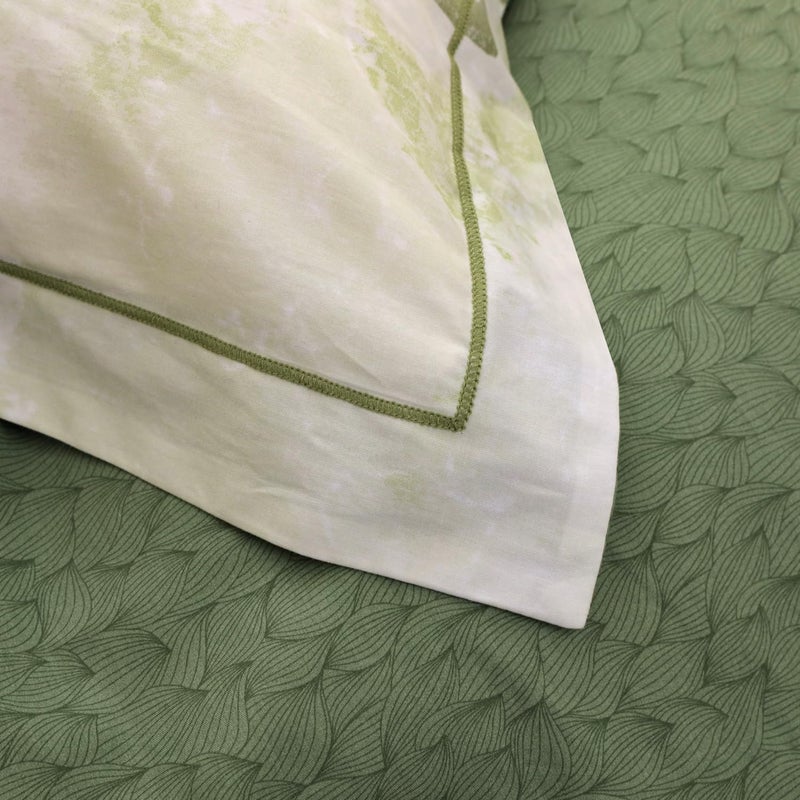 OAITE Duvet Cover Set King Size Floral Pattern 500 Thread Count Ultra Soft 100% Cotton Duvet Cover Sets 3-PC, Breathable Duvet Cover with Zipper Closure & Corner Ties - Image 4