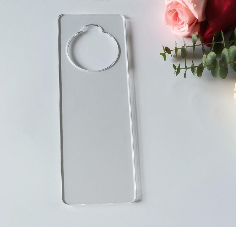 ACFENG 5pcs of Unfinished Acrylic Door Knob HangersDIY Blank Door Knob Signs for Painting DIY Craft Home Office Hotel DecorationBusiness Use Arts and Crafts Clear - Image 1
