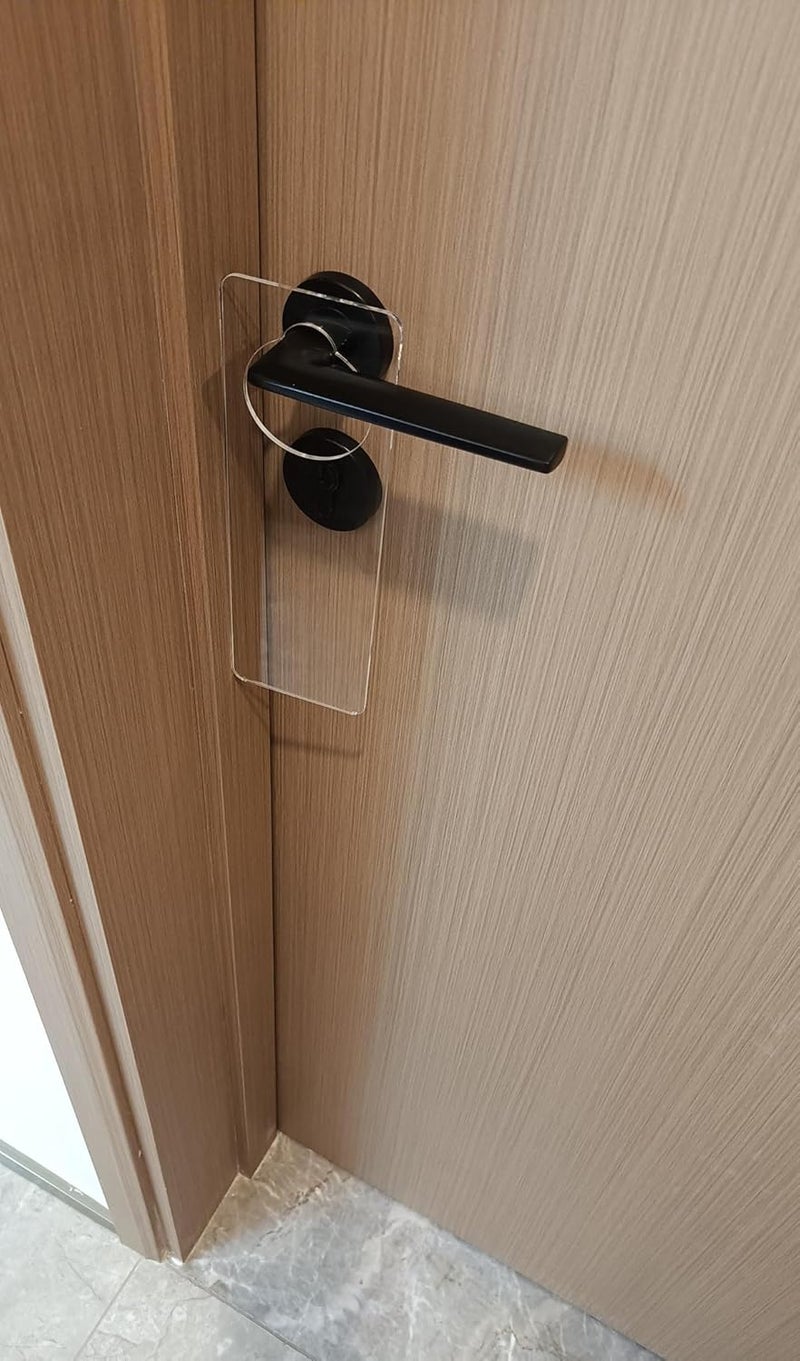 ACFENG 5pcs of Unfinished Acrylic Door Knob HangersDIY Blank Door Knob Signs for Painting DIY Craft Home Office Hotel DecorationBusiness Use Arts and Crafts Clear - Image 5