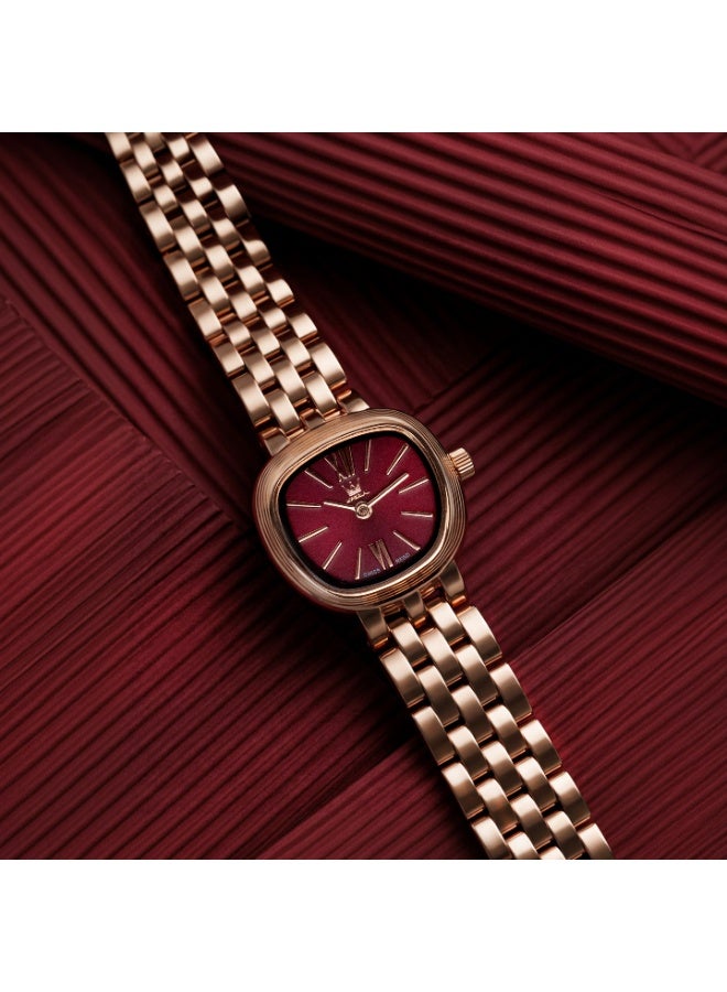 IMPERIAL Women's Rose Gold Stainless Steel Watch, Purple Dial, Y121 Movement, Butterfly Clasp, 3ATM Watch for Women | IMP.GZ8691L8900 - Image 4