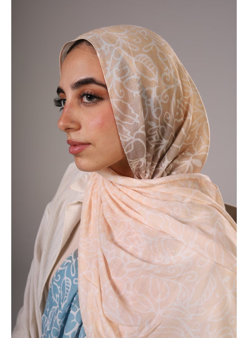 Lavezzi Floral Modal Hijab – Soft Breathable Long Scarf for Women – Lightweight Modest Fashion Headscarf – Elegant Everyday Hijab Shawl (3) - Image 3