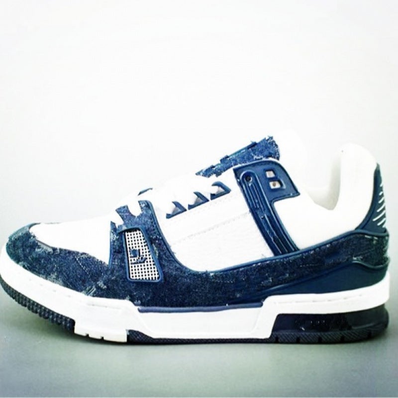 For Putian Factory Donkey Trainer White Cement White Shoes Denim Leather Fashion Casual Shoes - Image 5