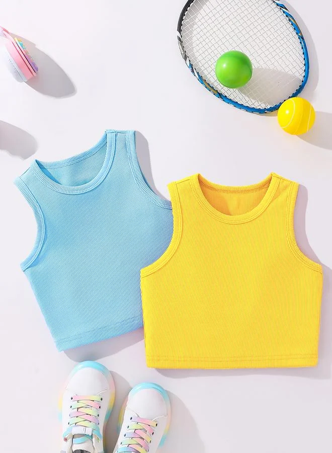 تايك تو Take Two Pack of 2 - Ribbed Basic Tank