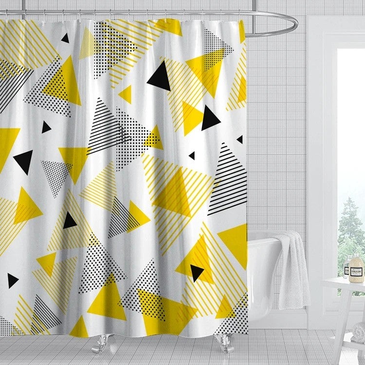 Y&D Christmas Shower Curtain Set for Bathroom Polyester Shower Curtains and Bath Mats Shower Curtain Hotel - Image 3