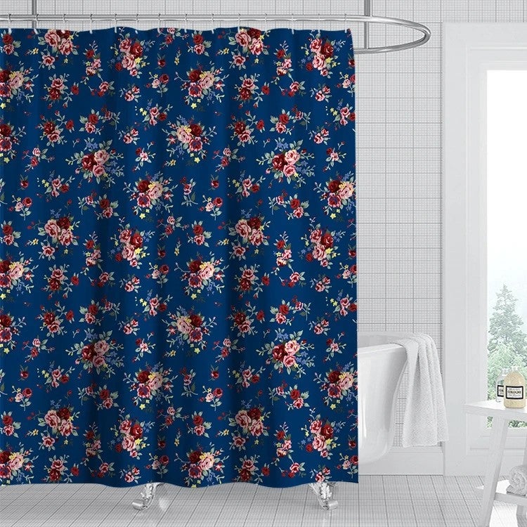 Y&D Christmas Shower Curtain Set for Bathroom Polyester Shower Curtains and Bath Mats Shower Curtain Hotel - Image 4