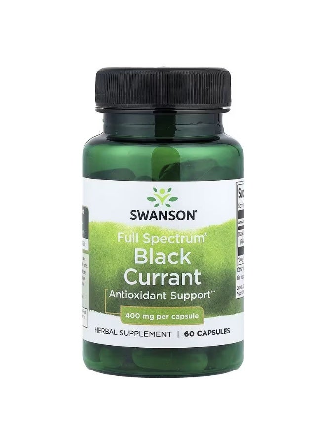 سوانسون الكشمش الأسود كامل الطيف ، 400 ملجم ، 60 كبسولة