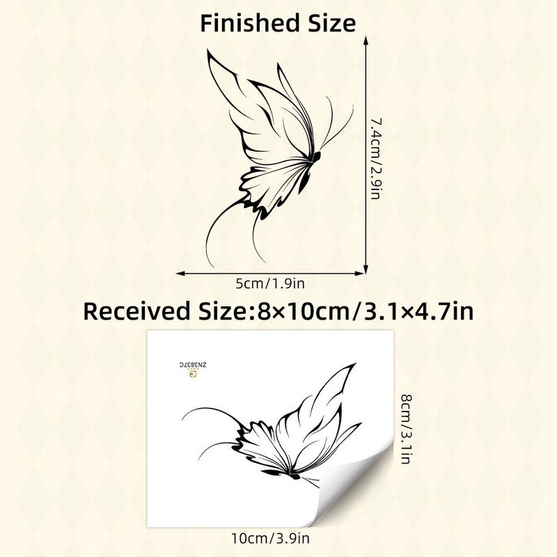 Minimalist Butterfly Guitar Decal For Acoustic Bass Ukulele Motorcycle - Image 3