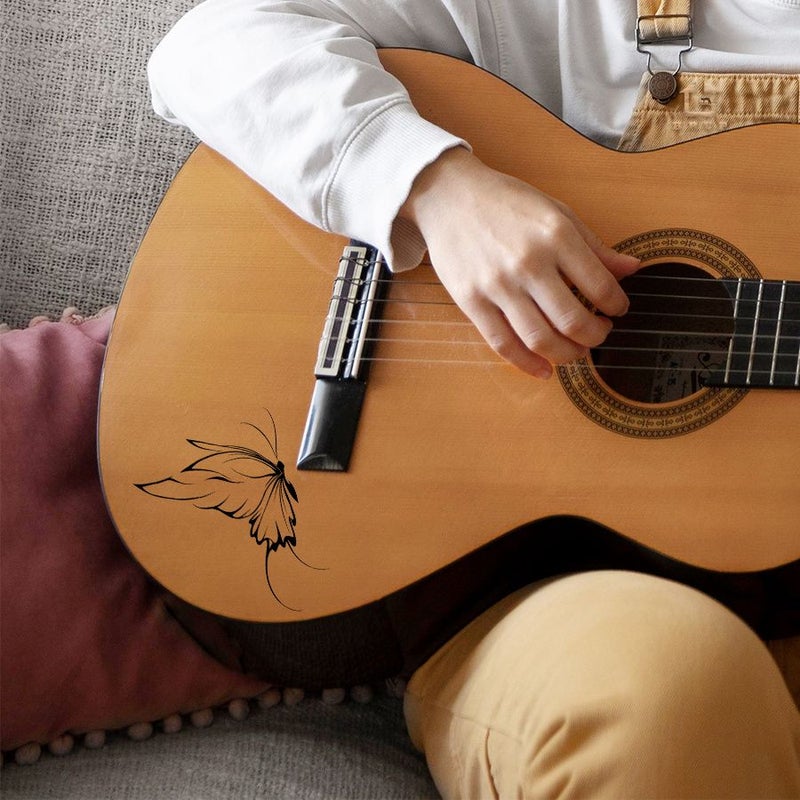 Minimalist Butterfly Guitar Decal For Acoustic Bass Ukulele Motorcycle - Image 4