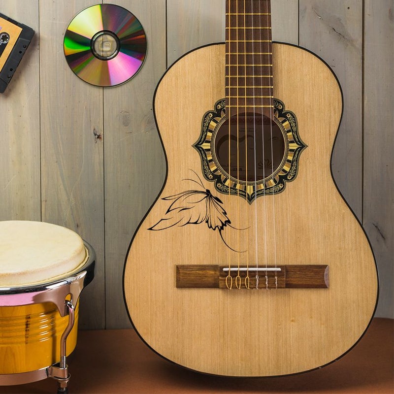 Minimalist Butterfly Guitar Decal For Acoustic Bass Ukulele Motorcycle - Image 5
