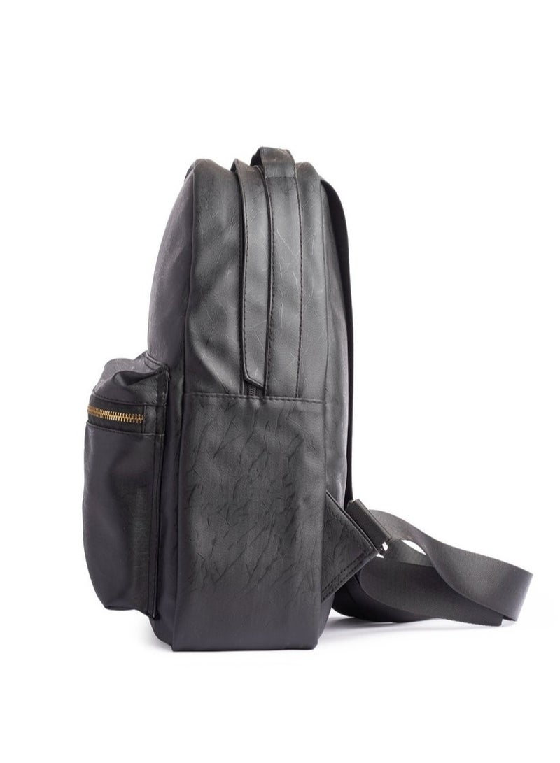 Ar supply Ar Roots Women’s Minimalist Faux Leather Backpack – Chic Textured Everyday Rucksack with Tablet Sleeve & Water Bottle Holder – Lightweight Travel & Commuter Bag – Large Capacity - Image 3