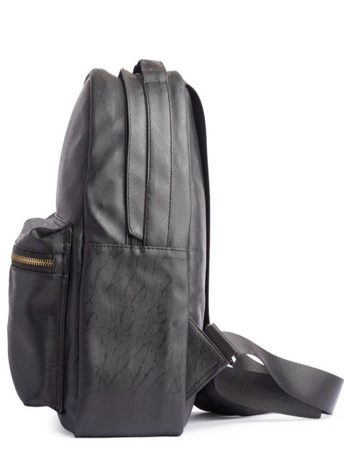 Ar supply Ar Roots Women’s Minimalist Faux Leather Backpack – Chic Textured Everyday Rucksack with Tablet Sleeve & Water Bottle Holder – Lightweight Travel & Commuter Bag – Large Capacity - Image 4