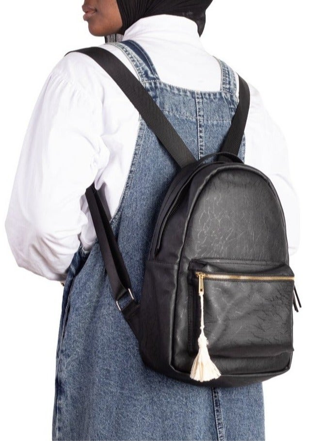 Ar supply Ar Roots Women’s Minimalist Faux Leather Backpack – Chic Textured Everyday Rucksack with Tablet Sleeve & Water Bottle Holder – Lightweight Travel & Commuter Bag – Large Capacity - Image 2