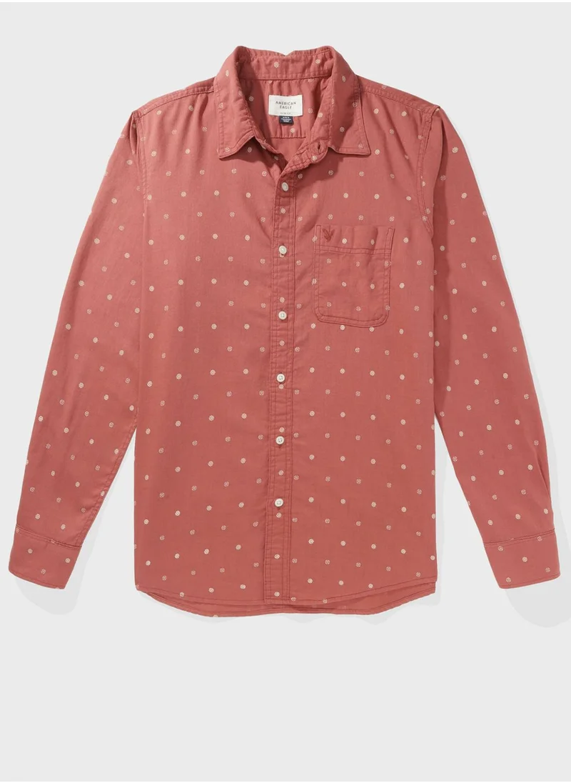 امريكان ايجل Printed Slim Fit Shirt