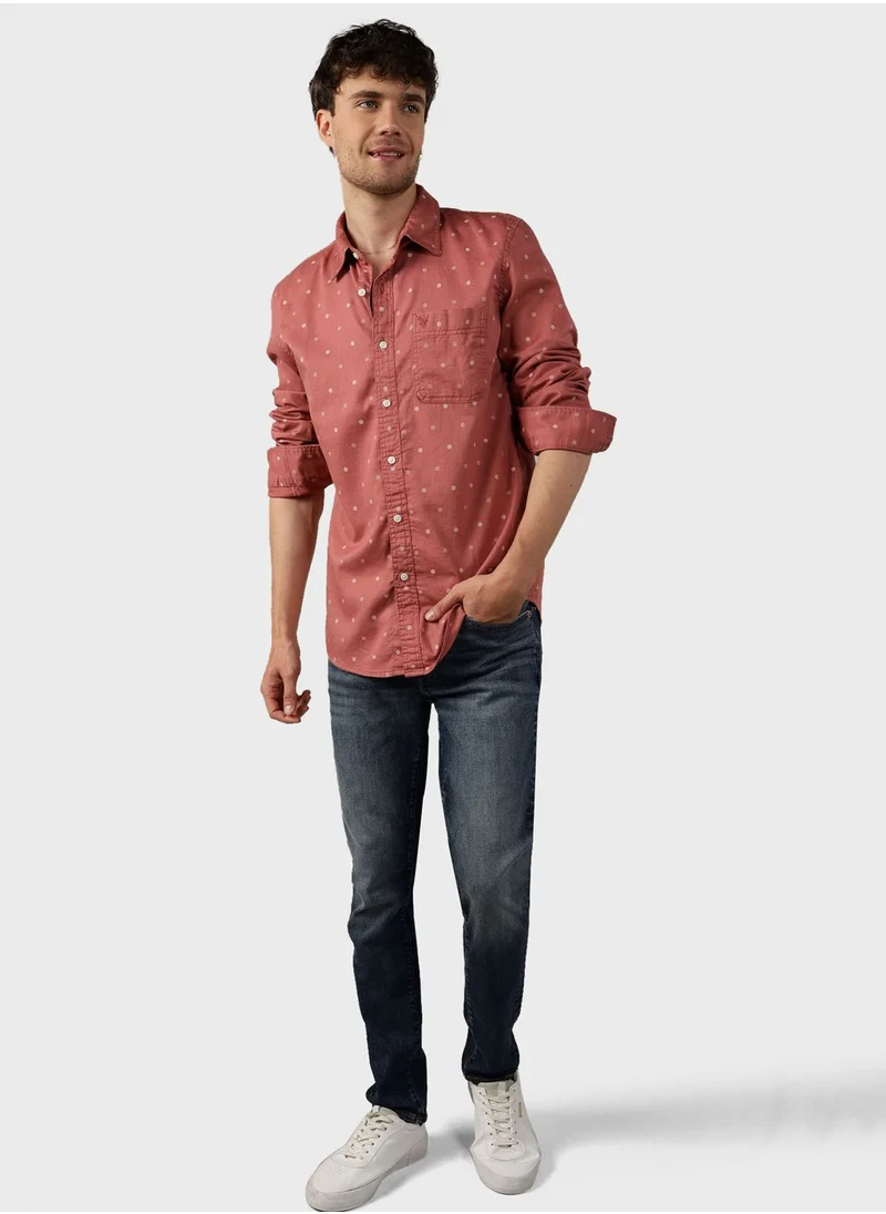 امريكان ايجل Printed Slim Fit Shirt