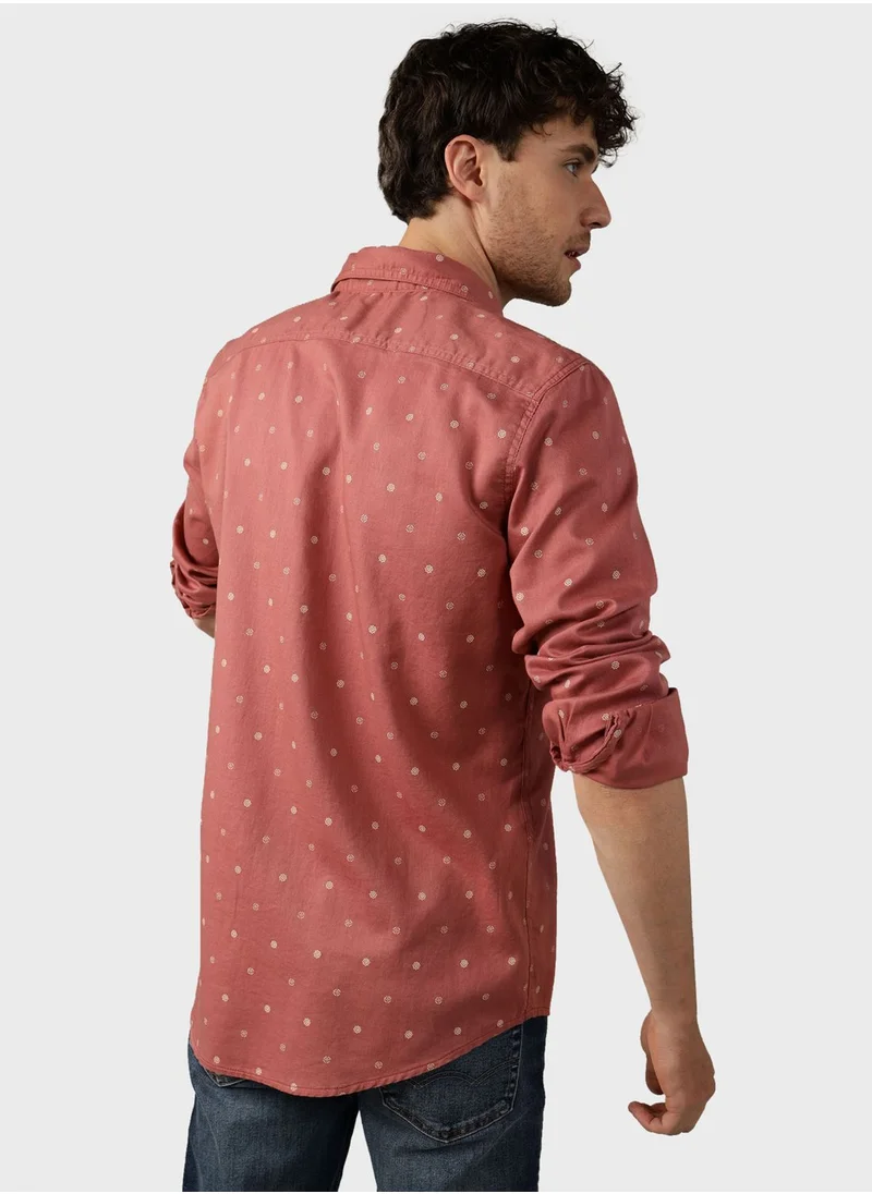 امريكان ايجل Printed Slim Fit Shirt