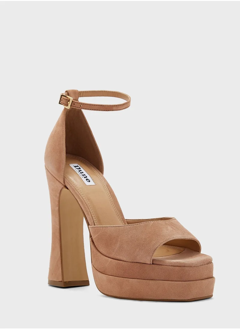 ديون لندن Mega High Heel Peep Toe Pumps