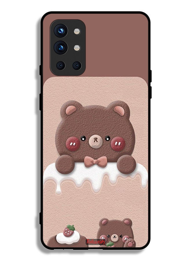 Tolwak OnePlus 9R 5G Protective Case Cover Bear Strawberry - Image 2