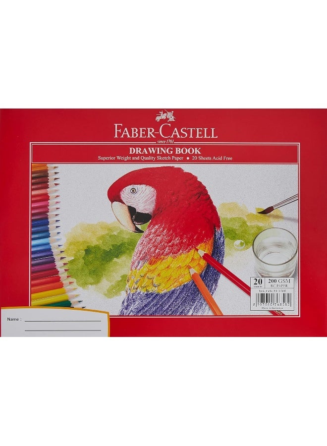 Faber-Castell A4 Drawing Book - 200 GSM, 20 Sheets - Image 1