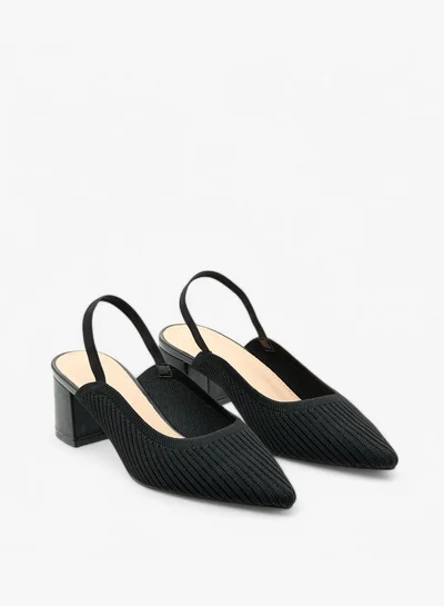 فلورا بيلا من شو إكسبرس Textured Slingback Shoes with Block Heels