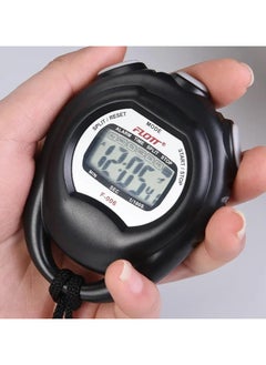 كيوشوب مؤقت ساعة توقيت F-006 مؤقت رقمي احترافي محمول باليد، ساعة توقف الكترونية LCD متعددة الوظائف مقاومة للماء مع خاصية التاريخ والوقت والتنبيه للمدربين الرياضيين ومدربي اللياقة البدنية والحكام  - Image 2