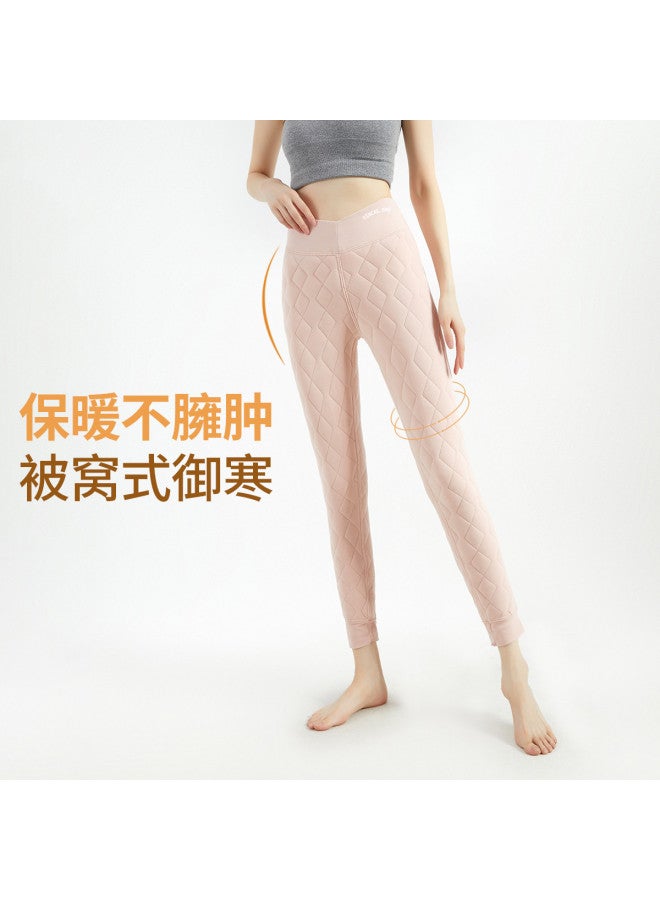 pincai Women'S Wool Thermal Pants, Fleece Lined And Thickened, High Waist, Extra Thick Integrated Fleece, Winter Cold Proof Warmth, Slimming Cotton Pants For Inner Wear - Image 3