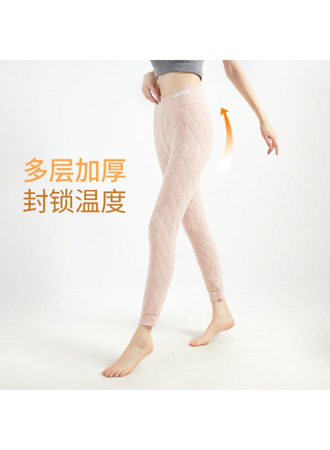pincai Women'S Wool Thermal Pants, Fleece Lined And Thickened, High Waist, Extra Thick Integrated Fleece, Winter Cold Proof Warmth, Slimming Cotton Pants For Inner Wear - Image 4