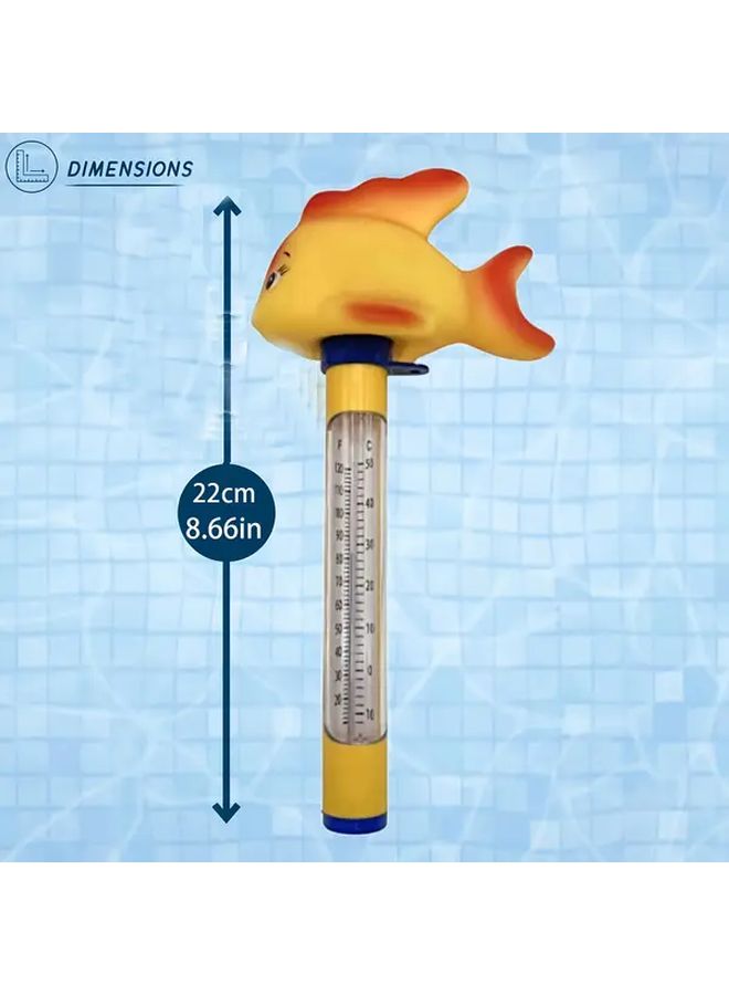 النسخة الثانية مقياس حرارة السمك الذهبي العائم مع قراءة سهلة للمسابح أحواض السمك أحواض الاستحمام الصحية أحواض الاستحمام - Image 3