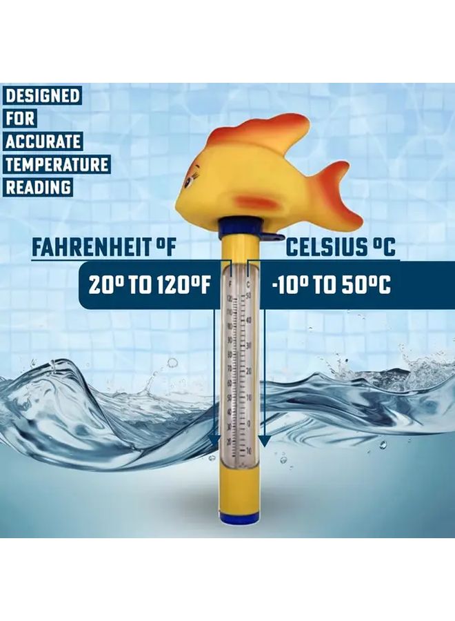 النسخة الثانية مقياس حرارة السمك الذهبي العائم مع قراءة سهلة للمسابح أحواض السمك أحواض الاستحمام الصحية أحواض الاستحمام - Image 5
