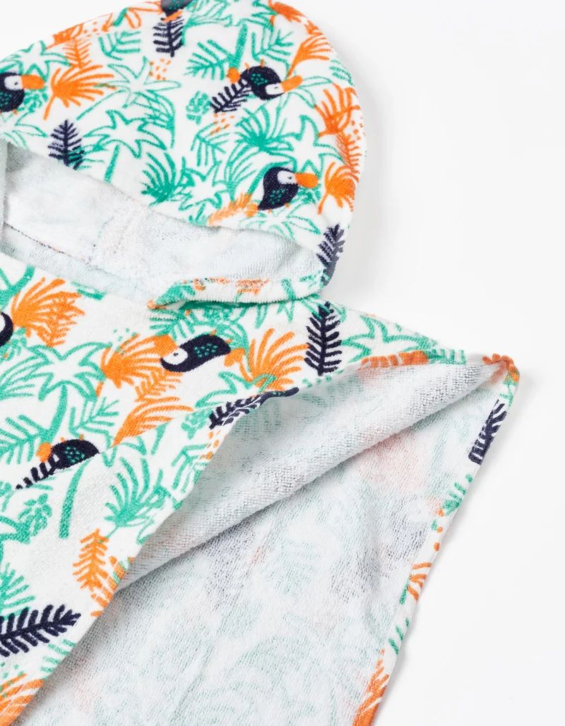 زيبي Zippy Hooded Towel Poncho for Baby Boys Toucan