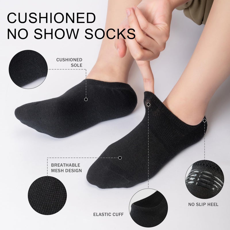 Time May Tell No Show Socks Womens 8 Pairs Non Slip Low Cut Ankle Invisible Running Casual Seamless Socks(Multicolor(8 pairs)) US Size 6-9 - Image 4