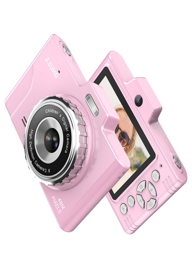 Portable Kids Camera 1080P Compact Camera 48MP Dual Lenses 8× Optical Zoom Support 32GB TF Memory Card Mini CCD Camera with 2.8-inch TFT Screen Great Gift for Boys Girls Kids Adult Teenagers Students - Image 1