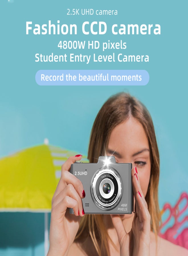 Portable Kids Camera 1080P Compact Camera 48MP Dual Lenses 8× Optical Zoom Support 32GB TF Memory Card Mini CCD Camera with 2.8-inch TFT Screen Great Gift for Boys Girls Kids Adult Teenagers Students - Image 2